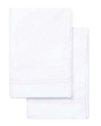 Melange Home M&eacute;lange Home 600Tc Sateen Cotton 2 Stripe Embroidered Pillowcases