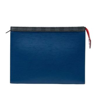 Louis Vuitton Pre-owned Epi Leather Clutch - Heren - Pre-owned - Blauw - Maat: ONE Size Leer
