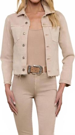 L'agence Janelle Slim Raw Jacket In Biscuit