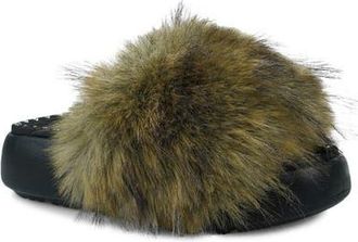 Zigi Soho Fabbi Faux Fur Platform Sandal in Tan at Nordstrom, Size 11