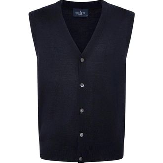 Hackett Merinowollen vest - Heren - Truien - Blauw - Maat: 2XL Wol