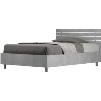 ITYhome Ityhome - Letto una piazza e mezza - ankel - Tipologia Testata: Testata Dritta - Dimensione Rete: 120x200 - Colore: Grigio - Tipologia Letto: Con Rete