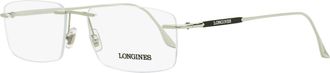 Longines Mens Rimless Eyeglasses LG5001H 016 Palladium 56mm