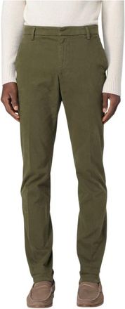 Dondup Stretch Gabardine Gaubert Broek - Heren - Chinos - Groen - W30 - Katoen - Broeken
