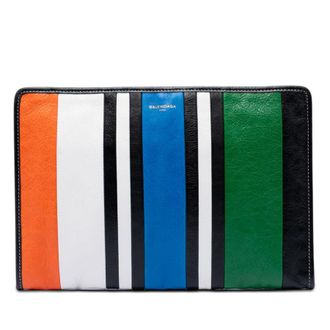 Balenciaga Pre-owned Balenciaga Lambskin Bazar Clutch Ladies 1947YHOUN7X3X409