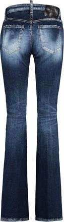 Dsquared2 Womens Twiggy Flared Denim Jeans Cotton