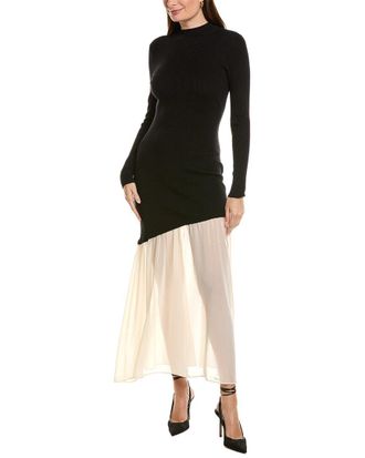 Ellen Tracy Mix Media Maxi Dress