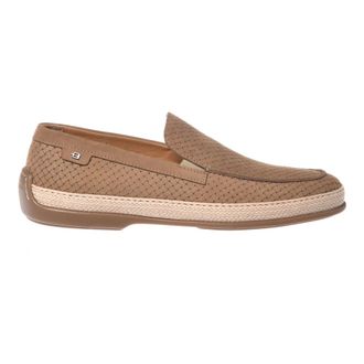 Baldinini Nubuck Woven Print Loafer - male - Baldinini - Loafers - Beige - 8 1/2 UK - Shoes