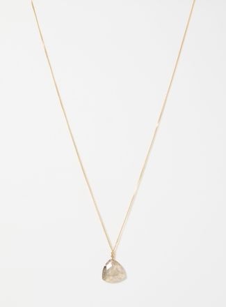 Simons Womens Oval stone pendant chain
