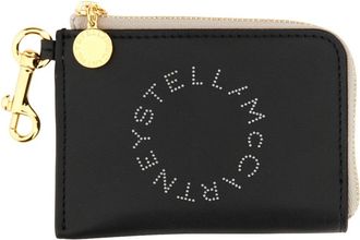 Stella McCartney Accessoires, Dames, Zwart, ONE Size, Polyester, Kaarthouder Bicolor Eco Alter Mat