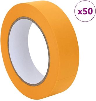 vidaXL Cintas De Enmascarar Para Pintores 50 Pcs Amarillo 30mm X 50m Vidaxl