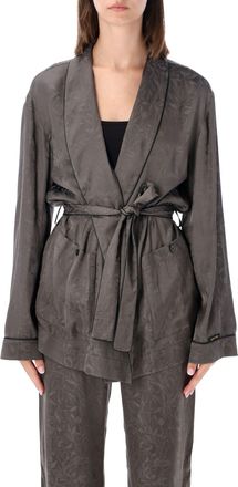 Golden Goose Shawl Pijama Floral Satin Blazer