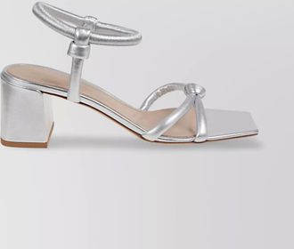 Gianvito Rossi nappa silk sandals metallic finish
