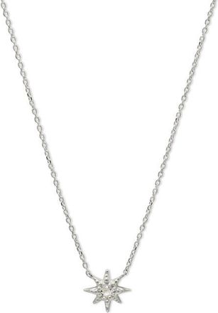 Anzie Starburst Pendant Necklace in Silver at Nordstrom, Size 15 In