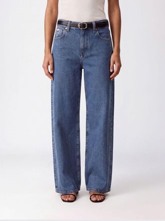 Calvin Klein Mid-Rise Wide-Leg Jeans in Denim with Five-Pocket Design