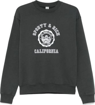 Sporty & Rich Felpa leggera in cotone - Nero