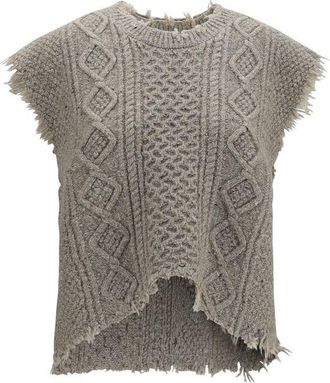 R13 Wool Oves Aries Sleeveles Womens Sweater