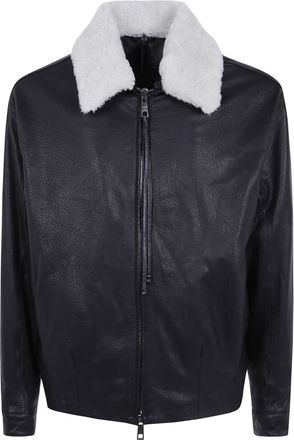 Giorgio Brato Leather Jassen - Heren - Leren en Su&egrave;de Jassen - Zwart - 2XL - Jassen