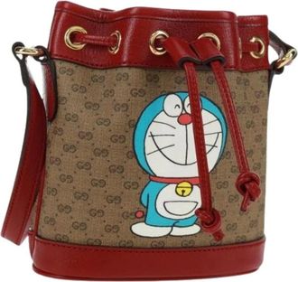 Gucci Pre-owned Bucket Bags, female, Beige, Size: ONE SIZE Pre-owned Small GG Bucket Bag