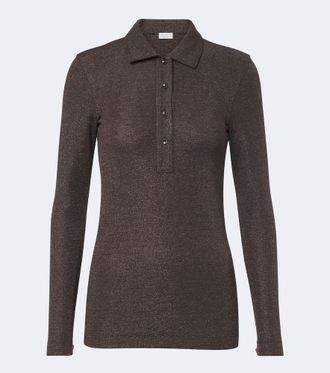 Brunello Cucinelli Jersey polo en mezcla de lana