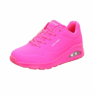 Skechers Womens Uno - Night Shades Trainers, Hot Pink Durabuck, 6 UK