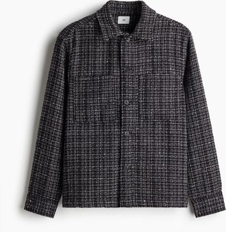 H&M Overshirt mit Waffelstruktur in Regular Fit - Blue
