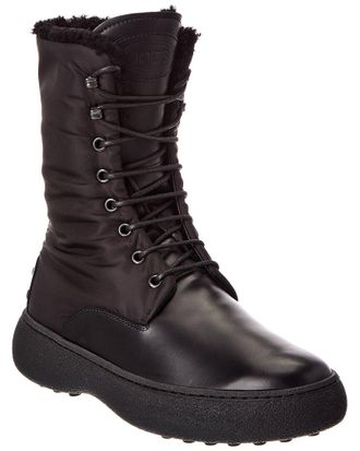 Tod's TodS Nylon & Leather Boot