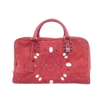 Loewe Pre-owned Handbag - Dames - Vintage Handtas - Rood - ONE Size - Su&egrave;de - Vintage