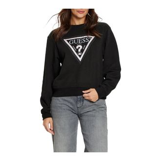 Guess Sweatshirt met paillettenlogo voor dames - Dames - Sweatshirts - Zwart - L - Pailletten - Hoodies & sweatvesten