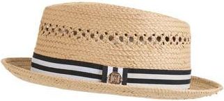 Bruno Magli Vented Straw Fedora Hat in Natural at Nordstrom Rack, Size Large/x-Large