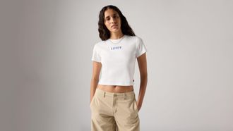 Levi's Graphic Essential Sporty Tee - Womens - 2XS - White