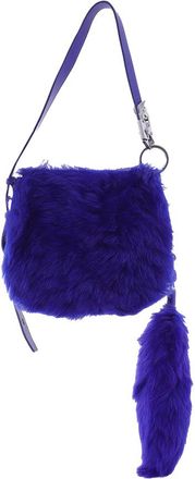 Burberry Small Knight Faux-Fur Shoulder Bag