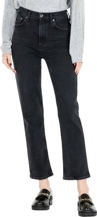 A Gold E Wilder Straight Leg Jean In Panoramic Black