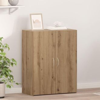 vidaXL Armadio da Ufficio - Rovere Artisan - 60 x 32 x 77.5 cm - Legno Ingegnerizzato - Vidaxl