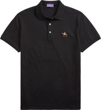 Ralph Lauren Purple Label Polo con ricamo - Nero
