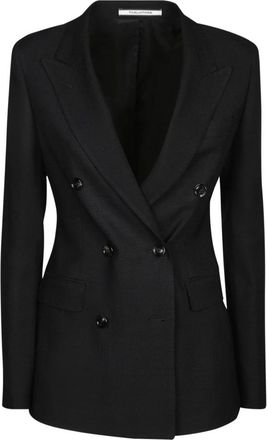 Tagliatore Blazers, female, Black, Size: M Womens Clothing Jacket Black Ss25