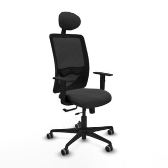 Piqueras y Crespo Silla Piqueras Y Crespo Zulema Negro Reposabrazos Ajustables Soporte Lumbar