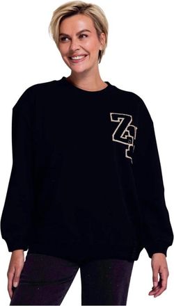 Zhrill Dames, Sweatshirts & Hoodies, Zwart, Maat: XS