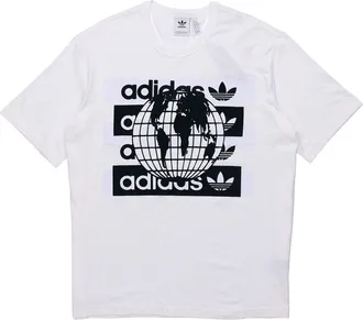 adidas originals Msg Ss Tee Earth Logo Short Sleeve White FM2256