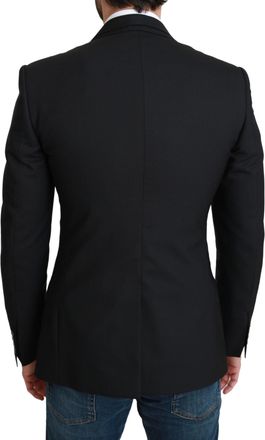 Dolce & Gabbana Mens Black Single Breasted Formal Wool Blazer Virgin Clothing