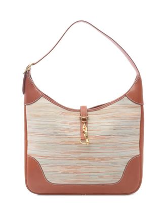 Herm&egrave;s 2001 35 Trim vibration shoulder bag - women - Calf Leather/Fabric - One Size - Neutrals