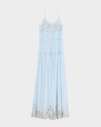 Ulla Johnson Filippa Embroidered Silk Gown