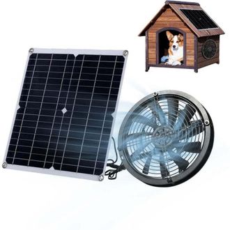 OEM Ventilador Extractor Con Panel Solar De 30 W Y 18 V, Resistente Al Agua Ip65 Para Exteriores, Ventilador Port&aacute;til Para Autocaravanas, Invernaderos, Ca