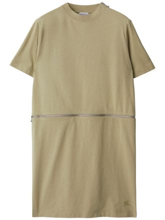 Burberry Jurk met geborduurd logo - Beige
