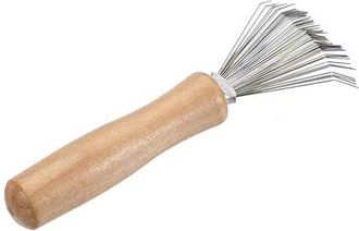 OEM Este Juego De Dos Piezas Para Limpiar Cepillos De Pelo Incluye Un Peine Y Un Cepillo Con Mango De Madera. Puedes Usarlo Para Limpiar Cepillos