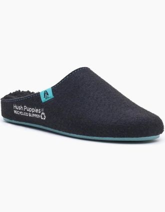 Hush Puppies Mens Hush Puppies The Good Polyester Mens Black Turquoise Slippers - Size: 12