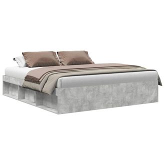 Berkfield Home Bed Frame Concrete Grey 200x200 cm
