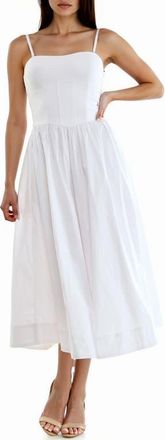 Socialite Corset Detail Sleeveless Midi Dress in White at Nordstrom, Size X-Small