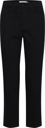 Ichi IHTWIGGY Raven Womens Jeans Denim Trousers with Stretch Straight Cut Crop Length, Black (194008), W26