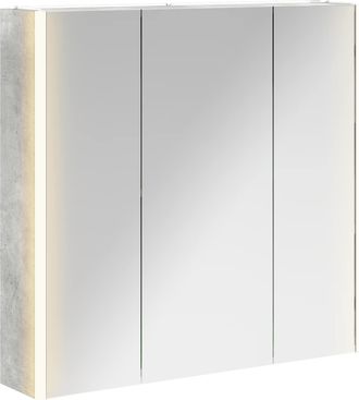 vidaXL Armario Con Espejo De Ba&ntilde;o Gris Concreto 73.5 X 15.5 X 70 Cm Vidaxl
